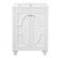 Meuble-lavabo moderne de 24 po avec lavabo en céramique intégré, portes à fermeture en douceur et tablette réglable-129164428