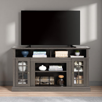 Classic TV Media Stand Modern Entertainment Console For TV Up To 65" With Open And Closed Storage Space
