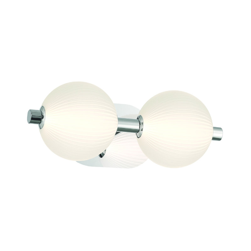 Meuble-lavabo 2 lumières Palmas en nickel