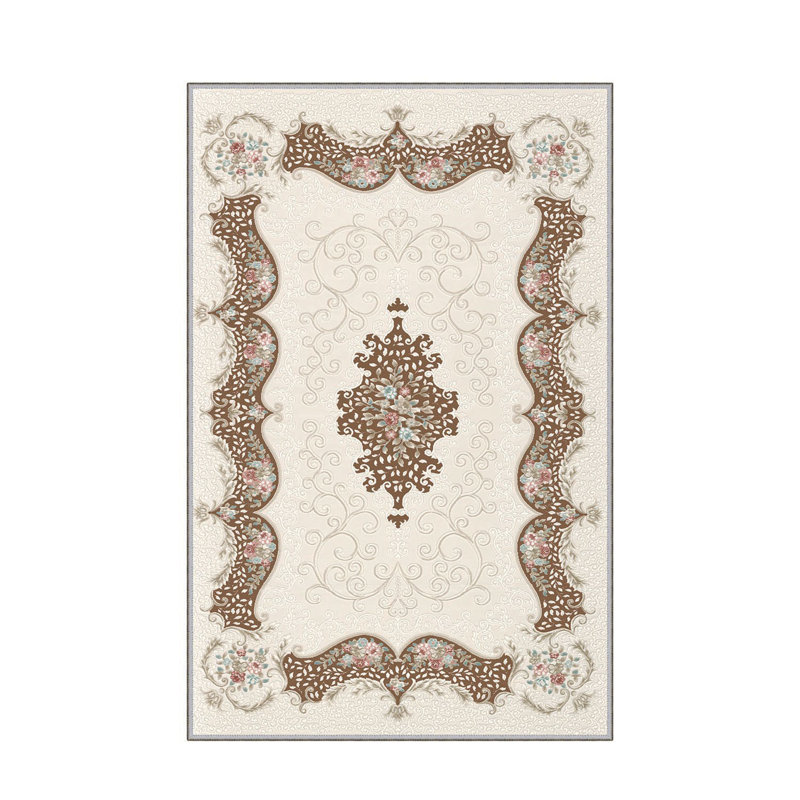 Stylish Woven Carpet, 5.2 x 7.5 Feet | 100% Polyester, 0.3 in Pile Height, Antibacterial, Non-Slip PVC Dot Underside | Machine Washable, 3D Digital Print | Perfect for Living Room, Bedroom & Home Décor