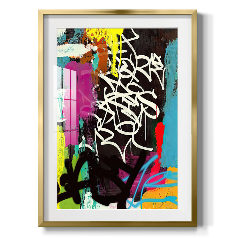 Street Style I - Impression encadrée, H 25,5 po x l 17,5 po, Doré