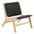Saoirse Faux Leather Wood Accent Lounge Chair-100030976-100028711