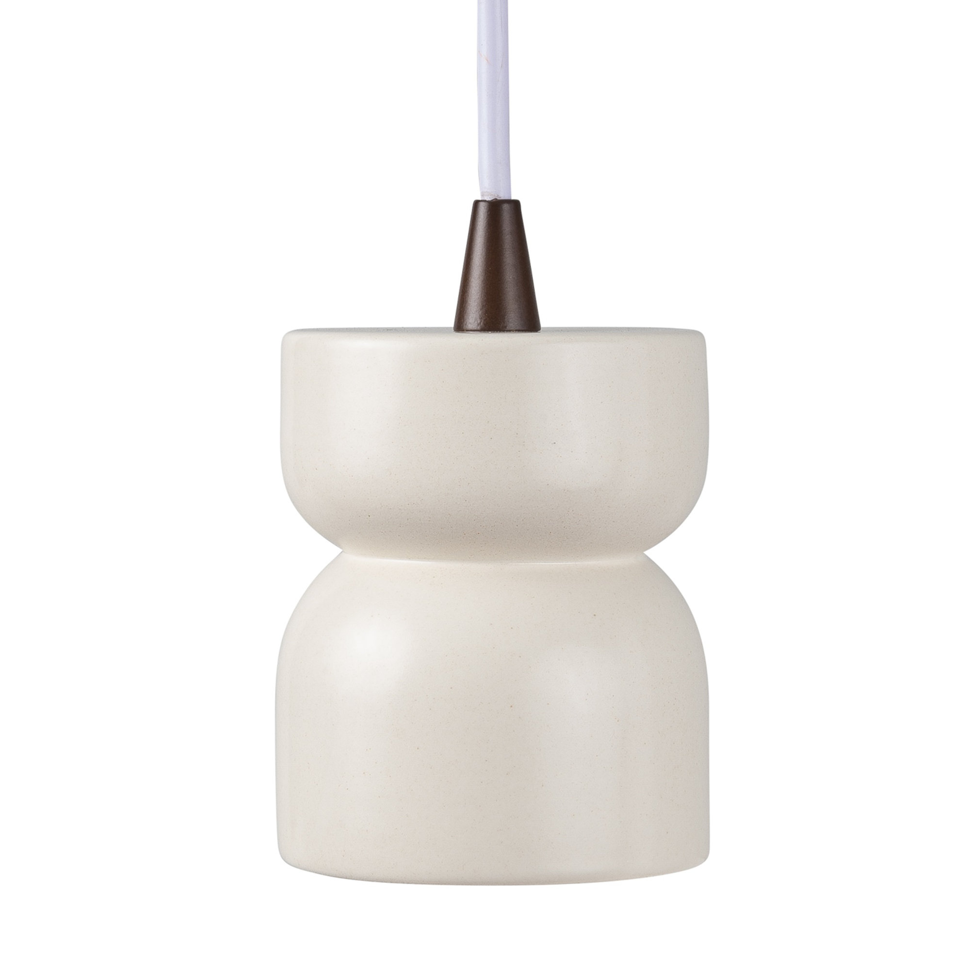 Nysta Ceramic Dimmable Pendant, Matte White, Dark Bronze