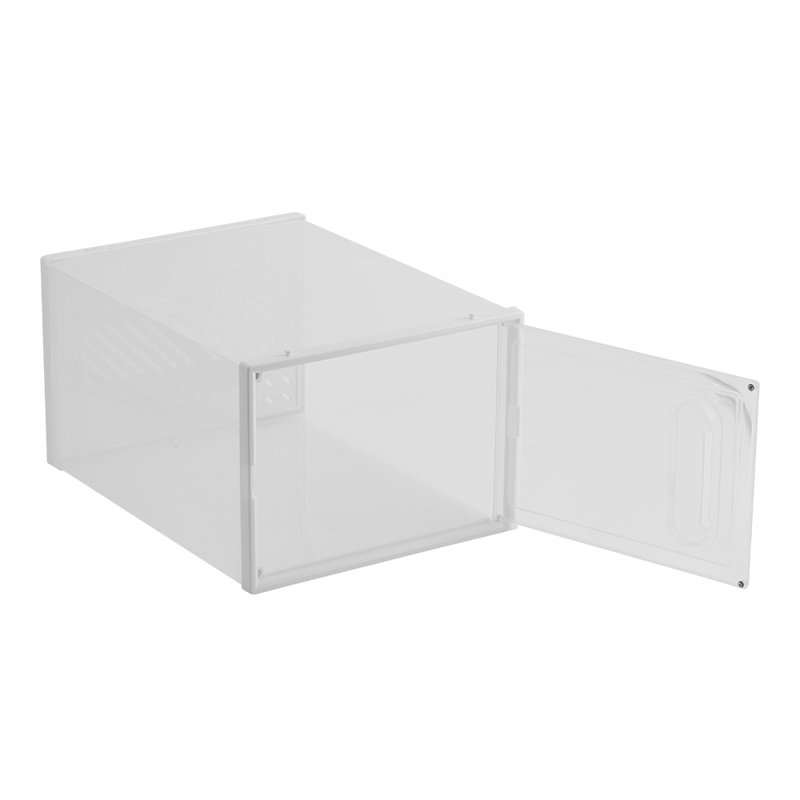 12 Pair Stackable Shoe Storage Box, White