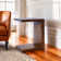 Fabricio Modern Beveled Angle Wood Accent End C-Table - Walnut