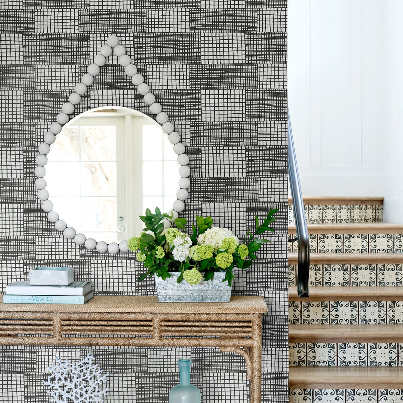 Maxwell Geometric Wallpaper Roll, Black