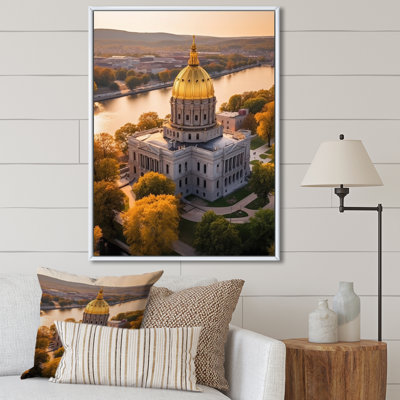 " Pennsylvania Architectural Heritage I " Mixed Media and Color Photography Print
