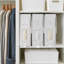 Organisateur de garde-robe pliable en lin Ebern Designs