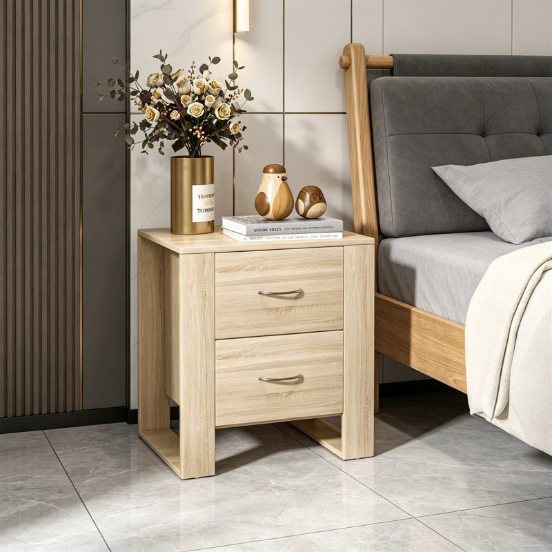 48cm W Plywood / Laminate Board Bedside Table