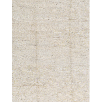 Tapis jaune et naturel noué à la main de haute qualité