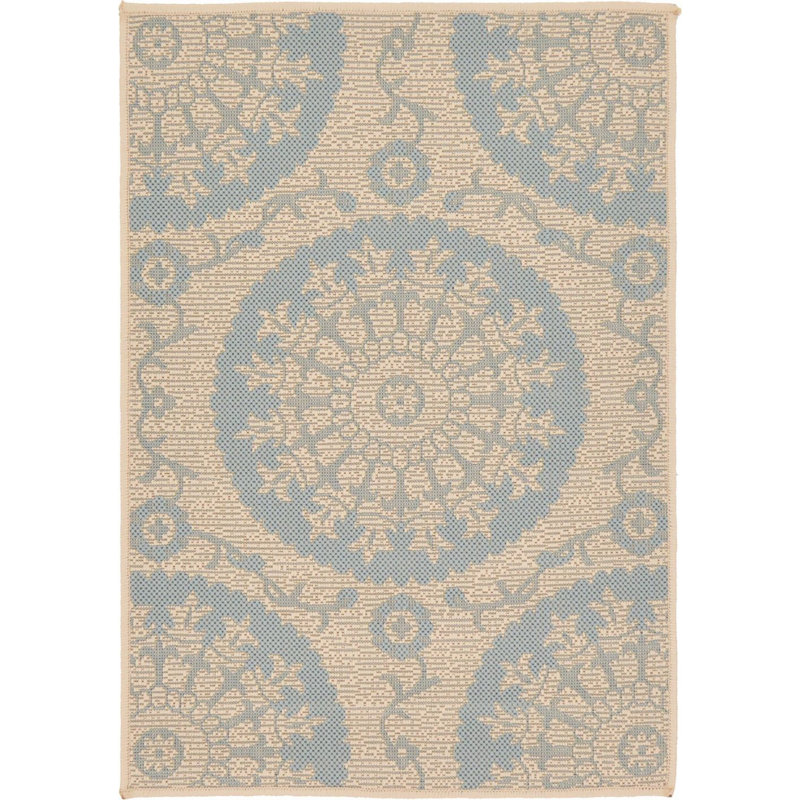 Outdoor Veranda Area Rug Misty Color, Rectangle 2'2" x 3'