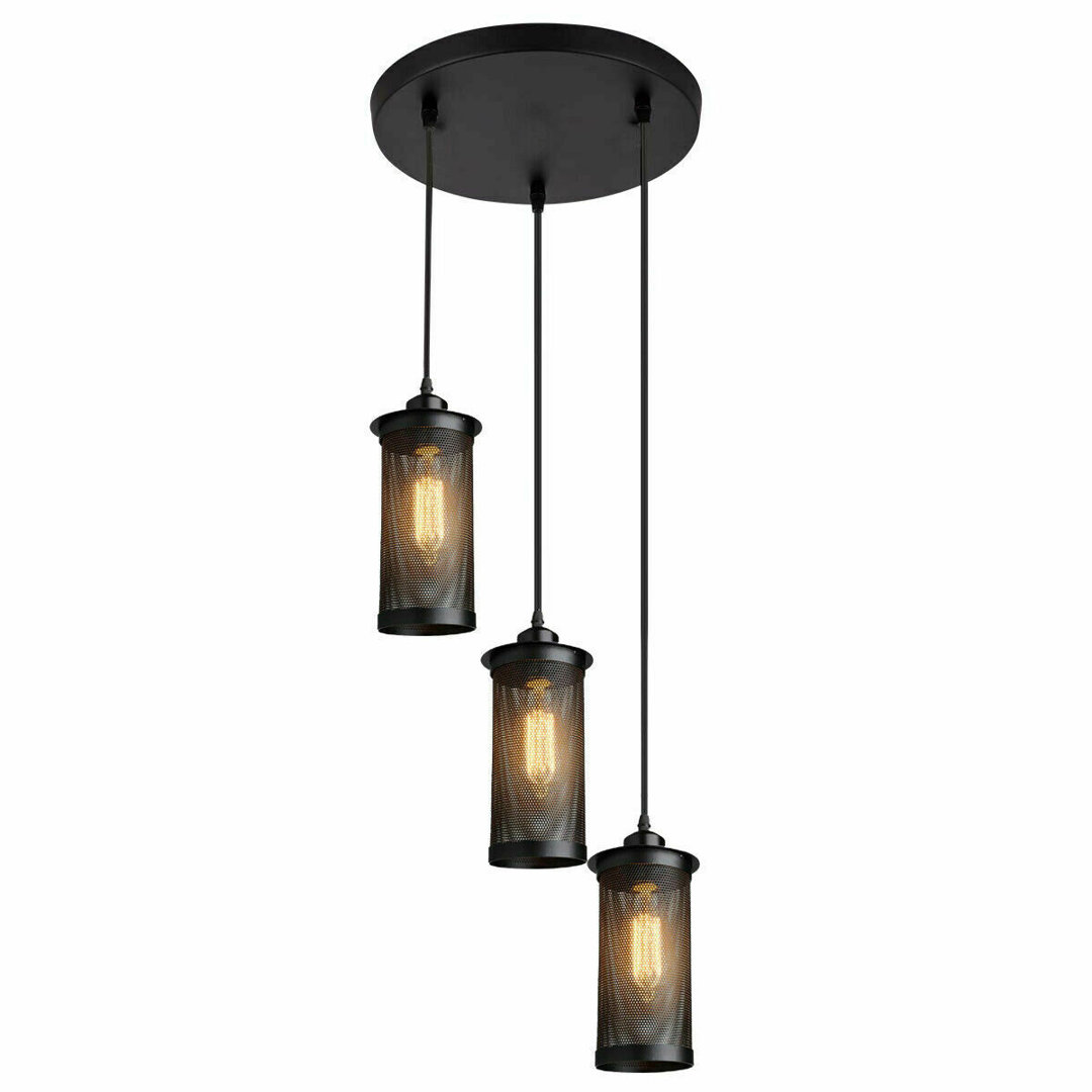 Curtsinger 3 - Light Black Cluster Pendant