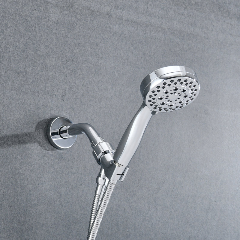 5 Mode Adjustable Settings Handheld Shower Head With Hose High Pressure Shower Heads, Chrome