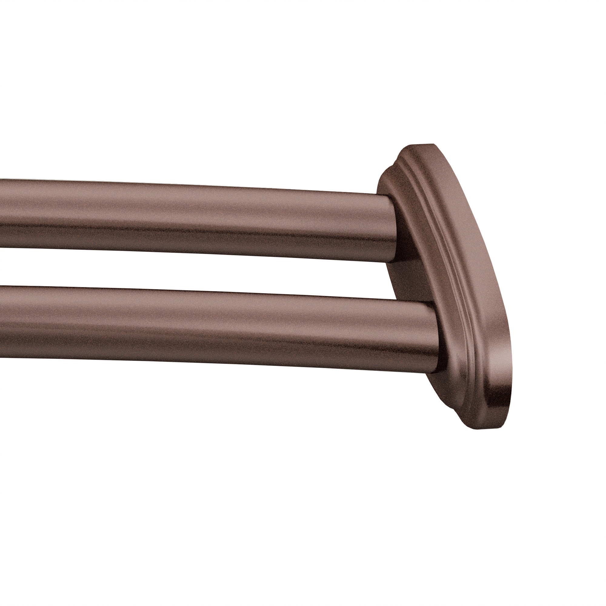 Adjustable Double Curved Shower Curtain Rod, Old World Bronze