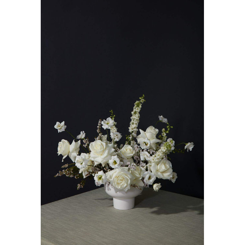 Vase de table en céramique Abie, H 6,5 po x l 8 po x P 8 po