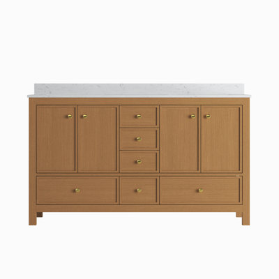 Aura Double Bathroom Vanity With Countertop Double Undermounted Sink