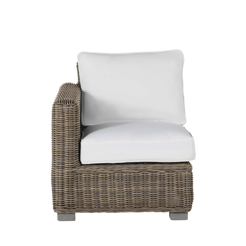 Rustic Woven Sectional Left, Welt, Linen Chambray, Oyster