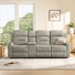 Olathe Genuine Leather Dual Motor Power Reclining Lay Flat Sofa With Power Headrest