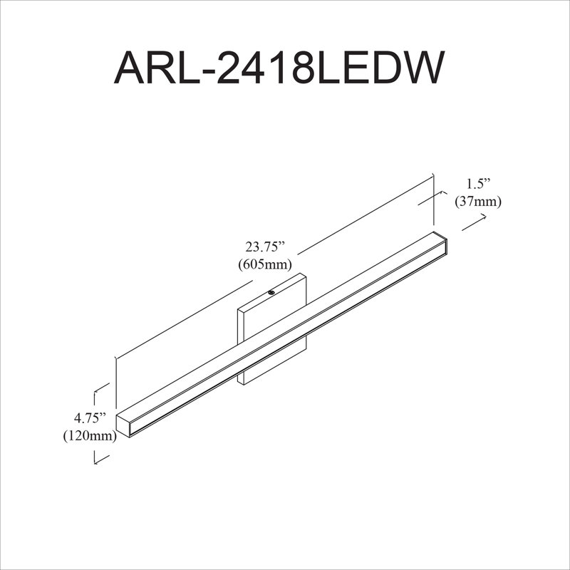 Arnitha Dimmable LED Bath Bar, Gold