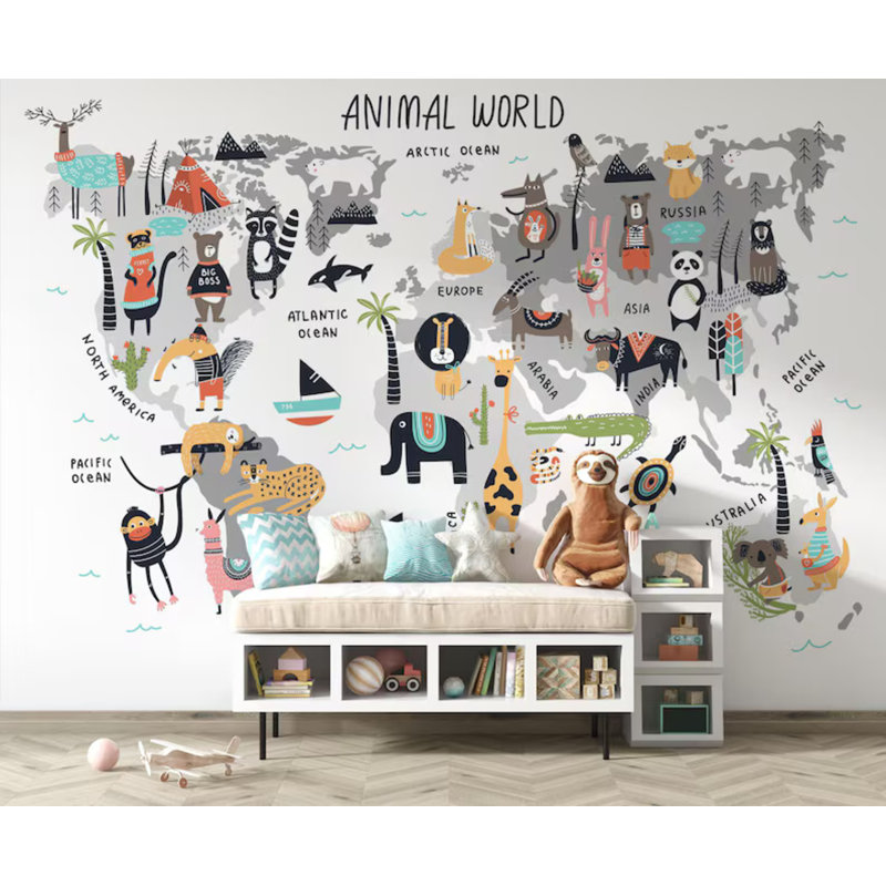 Adhésif mural pour chambre d'enfant, L 108 po x l 96 po
