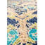 Tapis bleu / jaune en coton / laine oriental noué à la main 7 pi 11 po x 9 pi 9 po Oriental