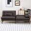 Canapé-lit convertible futon, 69 po Futon canapé-lit, canapé-lit multifonctionnel avec 2 coussins et coussins de dossier, canapé-lit ajustable à 5 positions pour petit salon dans un dortoir,-739263121