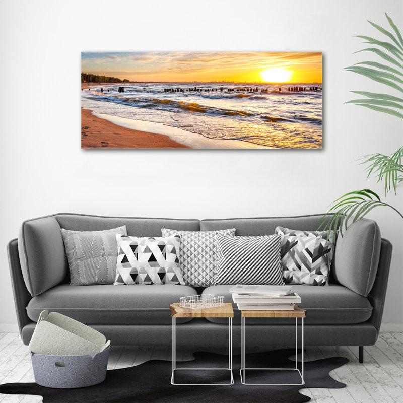 Sunset Beach - No Frame Print on Canvas