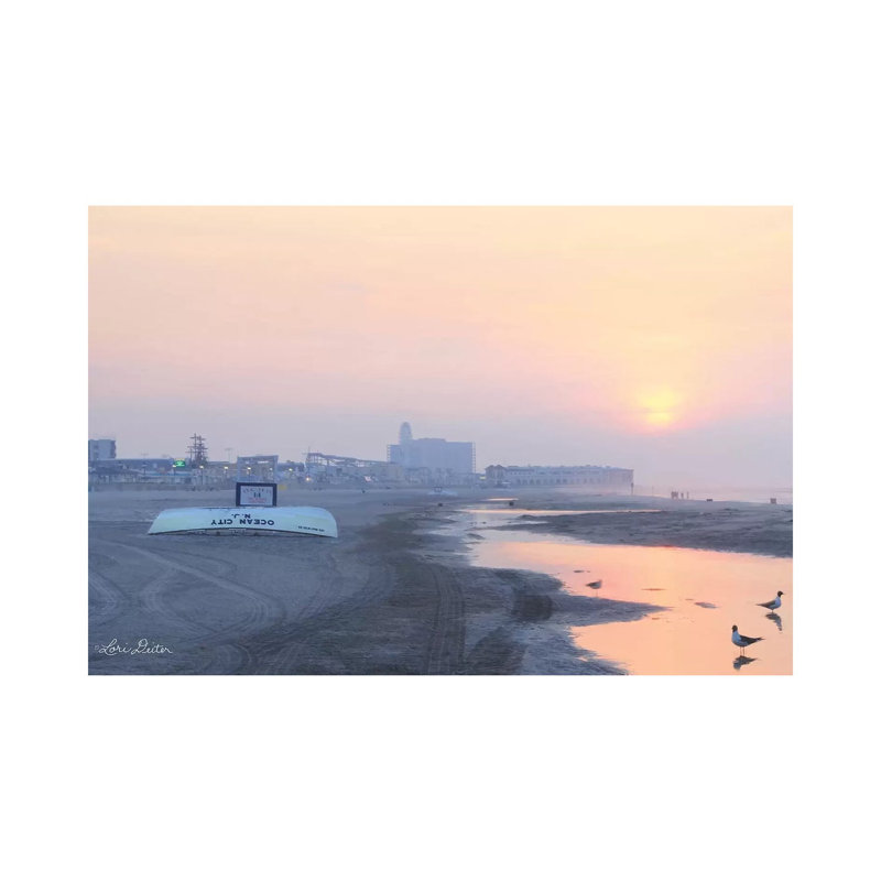 Ocean City Sunrise by Lori Deiter - Wrapped Canvas Print