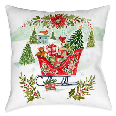Joy Of Christmas Reversible Throw Pillow