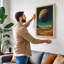 Alien Planet Rise Retro - Wrapped Canvas-2057637916-2057637918
