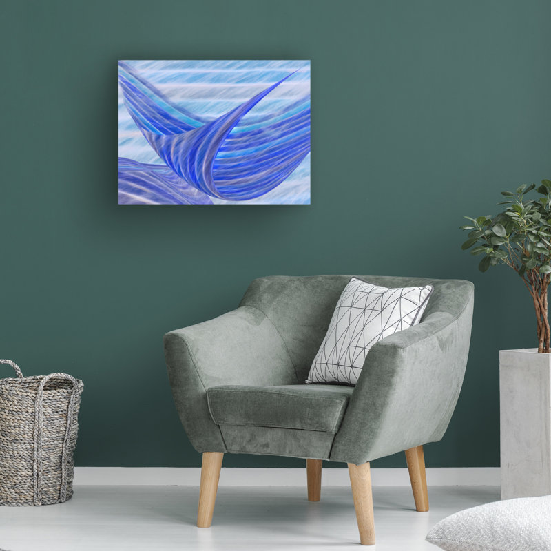 Art sur toile bleu bol, Marc Huybrighs, H 35 po x l 47 po