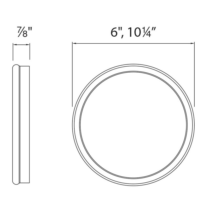 Geos 1 - Light Flush Mount, 3000K, Titanium, 0.88" H x 10" W x 10" D