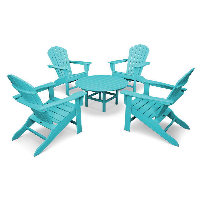 POLYWOOD South Beach 5-Piece Conversation Group, Aruba