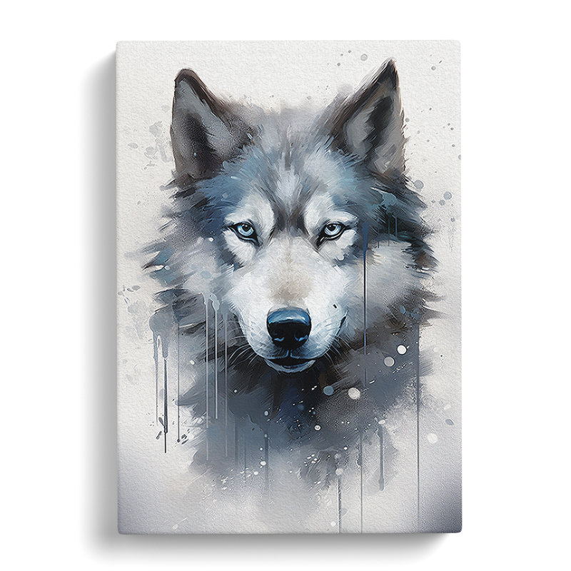 Husky Conceptual - No Frame Art Prints - Wrapped Canvas, 50cm H x 35cm W x 3cm D