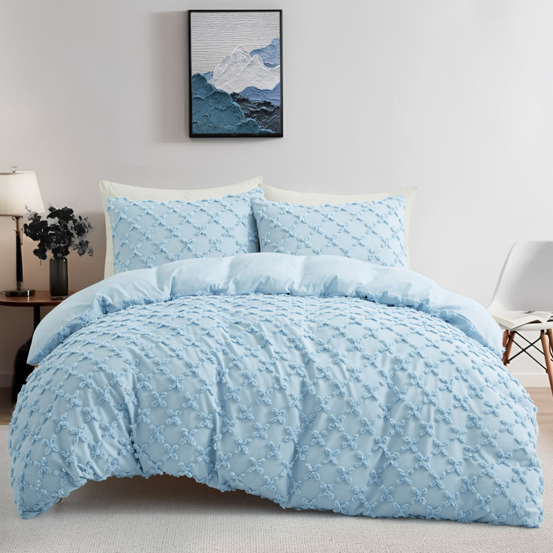 Polyester Duvet Cover, Queen Duvet Cover, Light Blue