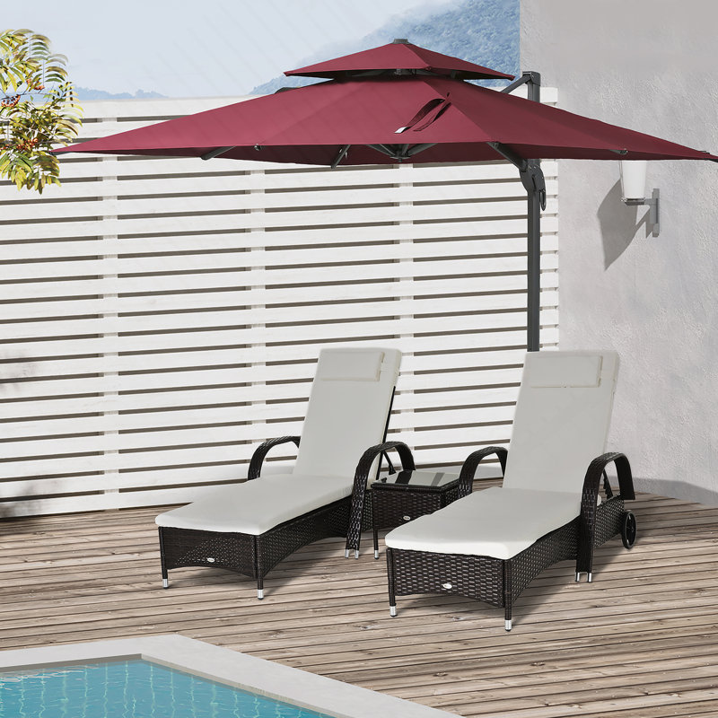 Parasol de patio polyvalent pour tous les temps, rehaussant votre expérience extérieure, Rouge