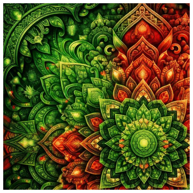 Couvertures complexes à motif mandala, L 60 po x H 80 po