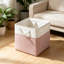 Bacs de rangement 13 x 13 pouces avec carton inférieur renforcé, 6 grands cubes de rangement pliables en tissu avec poignées pour tablettes, placards et rangement pour la lessive