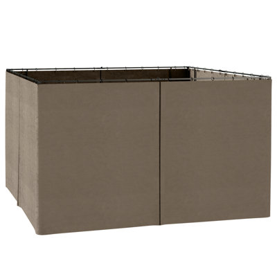 10' X 12' Universal Gazebo Sidewall Set With Panels, Hooks And C-Rings Included For Pergolas And Cabanas
