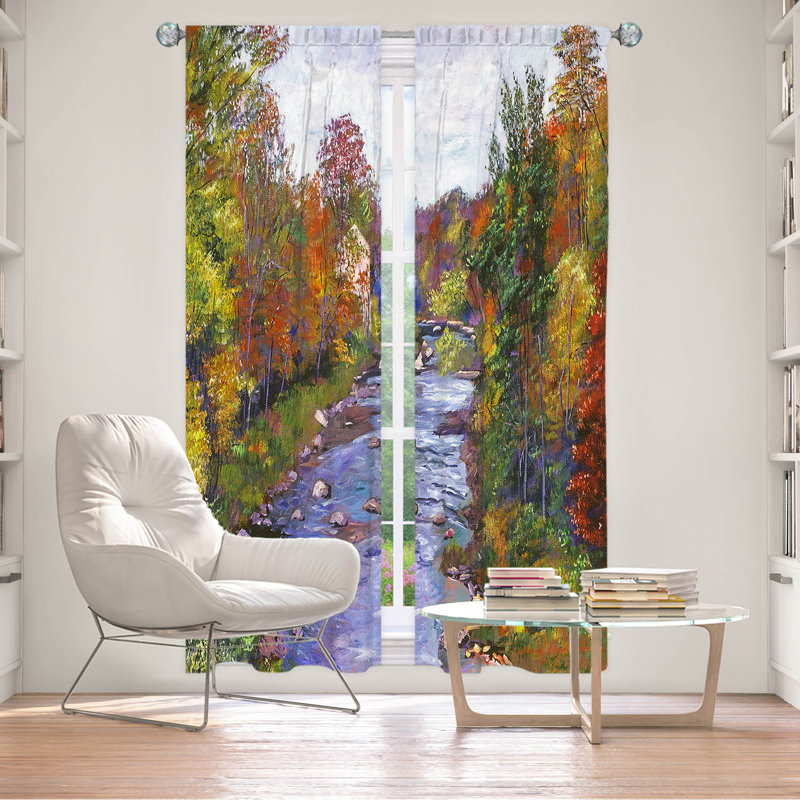 Panneau de rideau simple obscurcissant et isolant Autumn River, L 20 po x L 82 po
