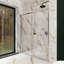 48 po X P 72 po H Porte de douche coulissante simple demi-cadre en nickel brossé H-98912555