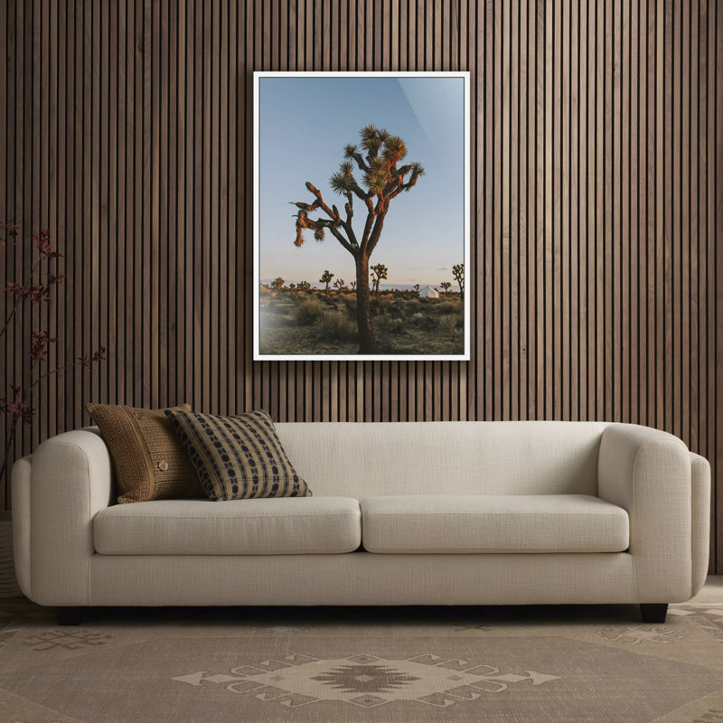 Camp Print by Wesley And Emma Teague, 40" H x 30" W, White Maple Floater Framed, No