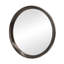 Miroir mural rond de 20 po en bois de manguier. Objet décoratif pour la salle de bain et le vestibule. Cadre solide, 19,8 po x 19,8 po x 1,3 po, 4,3 lb, flamme brune foncée 20 po x 1,5 po. Finition-131496511