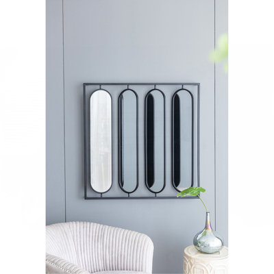 Stylish Wall Mirror With Swivel Mirrors For A Modern And Functional Home Decor
