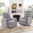 34.6'' Wide Contemporary and Ultimate Comfort Swivel and Rocker Manual Recliner Chair (Set of 2)-1318506344