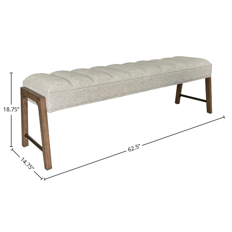 Banc en bois Tatum Aurora, latte