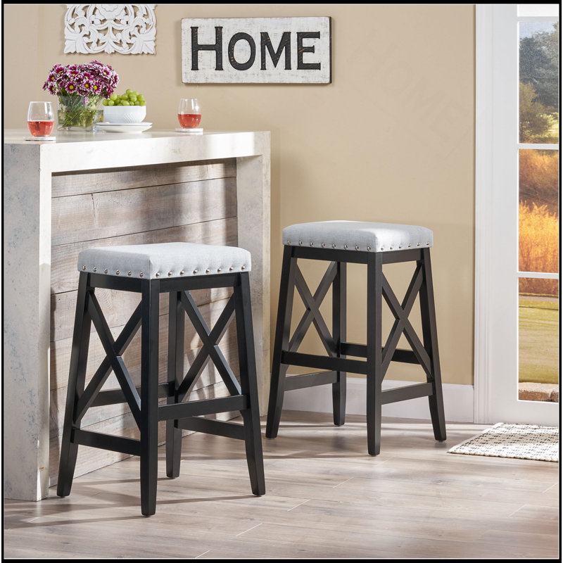 Tabouret Saddle, Gris clair, Noir, noir, noir, noir