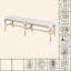 Banc d'appoint en rotin l 66,5 po Laguna, blanc lisse-124605930