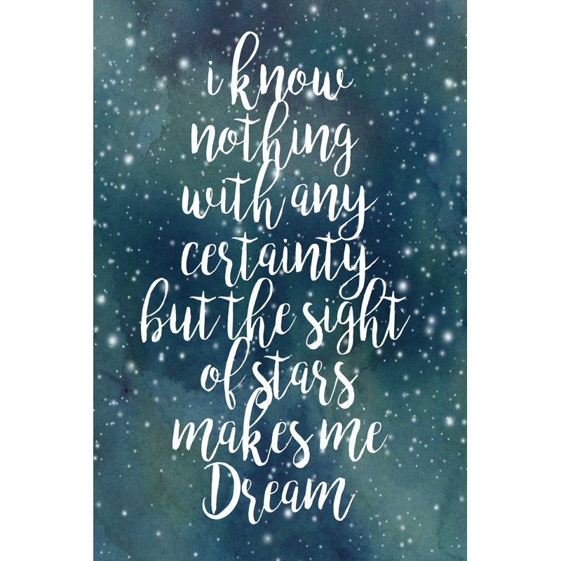 Galaxy Quote II by Grace Popp - Wrapped Canvas Textual Art, 122cm H x 81cm W