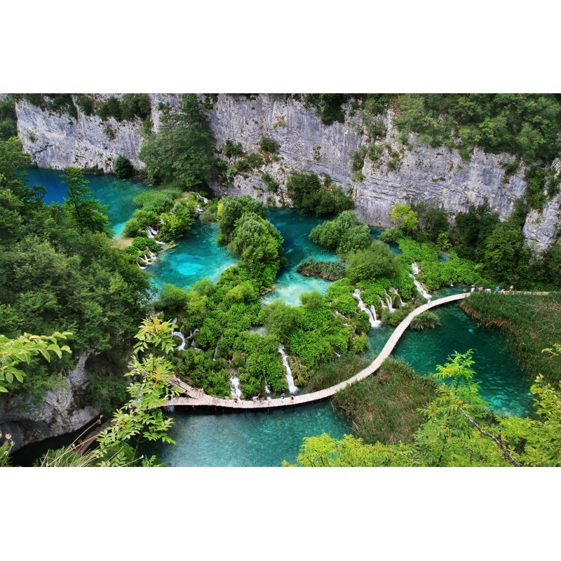 Turquoise Lake In Plitvica by Gydyt0jas - Wrapped Canvas Print, 81cm H x 122cm W x 3.8cm D